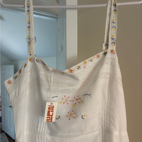 Ciao Lucia White Kang Midi Dress with Embroidery - Picture 3 of 10